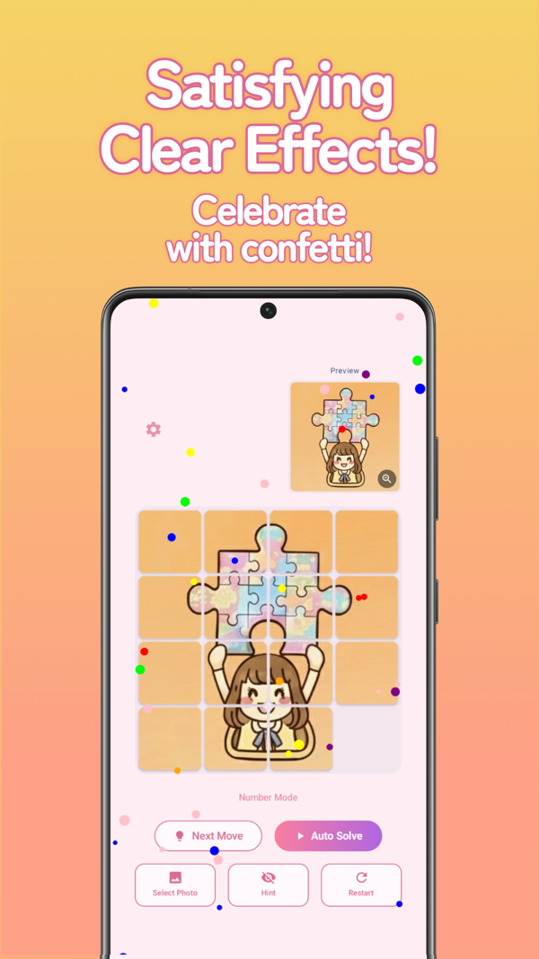Puzzle cleared screen